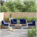 Wicker Seating Group Set With Table And Cushions by Unique Piece Furniture