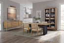 Double Pedestal Table Latte - Light Brown