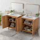 Traditional Bathroom Vanity With Ceramic Sink by HouseOfZazla