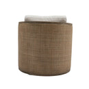 Barrel, Comfy Round Accent Sofa Chair With 360 Degree Swivel, Leisure Arm by HouseOfZazla