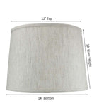 14"W x 10"H Textured Oatmeal Drum Shade