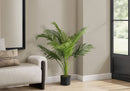 34" Tall, Artificial Plant, Palm Tree, Indoor, Faux, Fake, Floor, Greenery, Potted, Real Touch, Decorative - Green / Black by Unique Piece Furniture