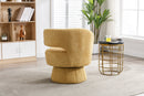 360 Degree Swivel Cuddle Barrel Accent Chairs, Round Armchairs with Wide Upholstered, Fluffy Fabric Chair for Living Room, Bedroom, Office, Waiting Rooms