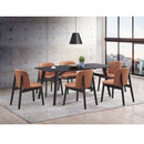 Eliora - Side Chair (Set of 2) - Camel Polish Microfiber & Black