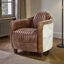 Brancaster - Grain Leather Chair - Brown by HouseOfZazla