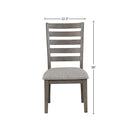 Side Dining Chair With Ladder Back (Set of 2) - Gray by HouseOfZazla