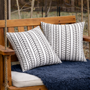 2 Pack Outdoor Throw Pillows, Waterproof & Fade-Resistant Patio Cushions by HouseOfZazla
