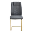 Modern Legged Upholstered Dining Chairs (Set of 4) Artificial For Kitchen And Office - Gray
