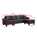 Modern Sectional Sofa Set With L Shape Chaise Lounge, Cup Holder, 4 Seat by HouseOfZazla