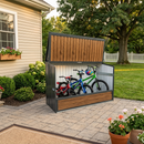 Wood Grain Galvanated Steel Storage Cabinet by HouseOfZazla