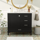 Bathroom Vanity, Modern Bathroom Cabinet With Sink Combo Set, Bathroom Storage Cabinet With A Soft Closing Door And 3 Drawers, Solid Wood Frame by HouseOfZazla