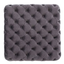 Modern Glam Ottoman With Upholstery And Button Tufted Design
