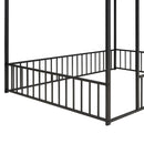 Metal Bed House Bed Frame With Fence by HouseOfZazla