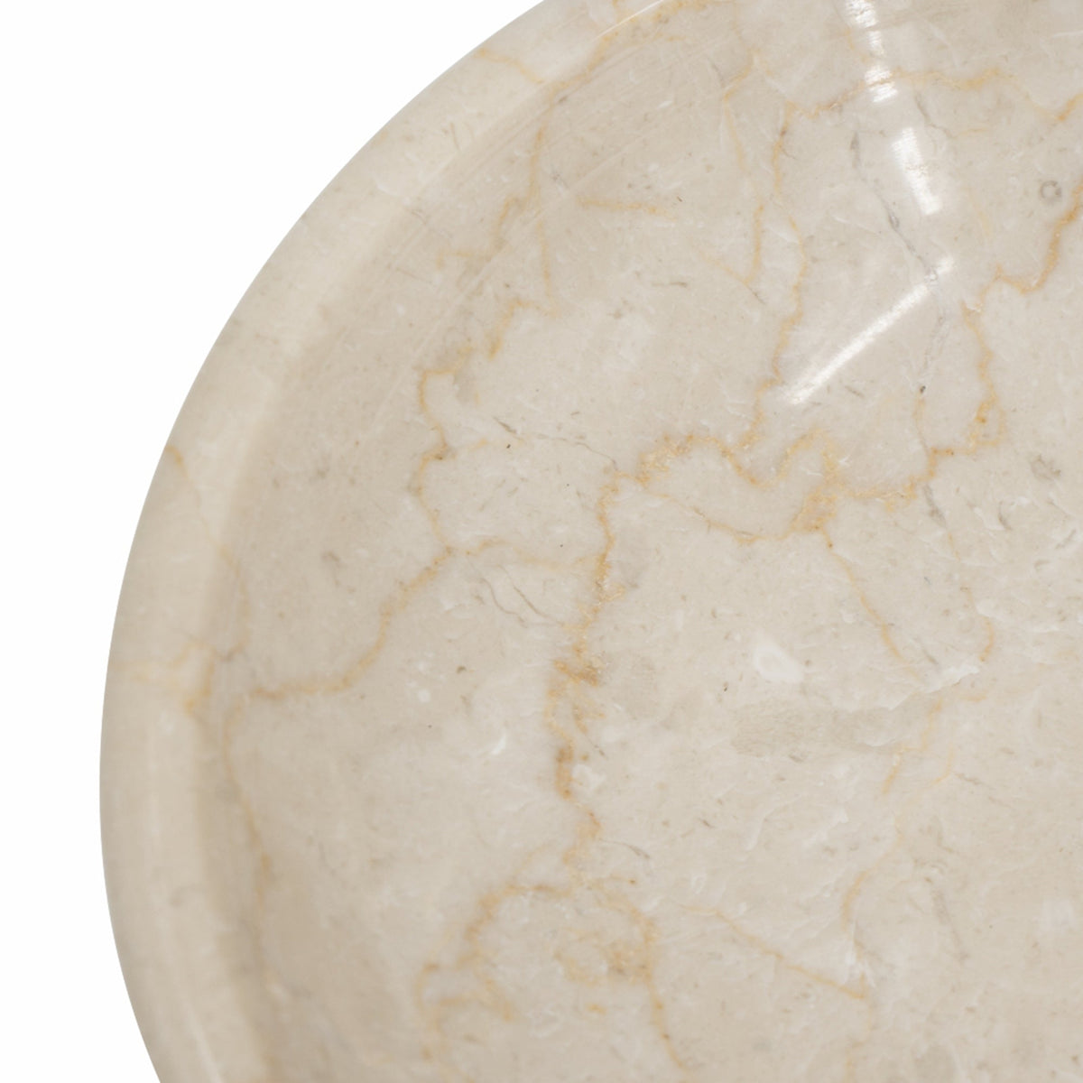 7x7x4" Round Marble Pedestal Fruit Bowl, photo 4 of 10