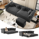 Chesterfield Sofa Bed – 3-in-1 Convertible Velvet Sofa
