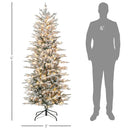 HOMCOM 6ft Tall Prelit Artificial Christmas Tree
