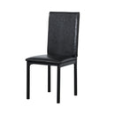 Furniture 5 Piece Metal Dinette Set with Faux Marble Top - Black