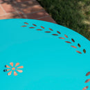Lourdes 3 Piece Metal Outdoor Set - Teal by HouseOfZazla