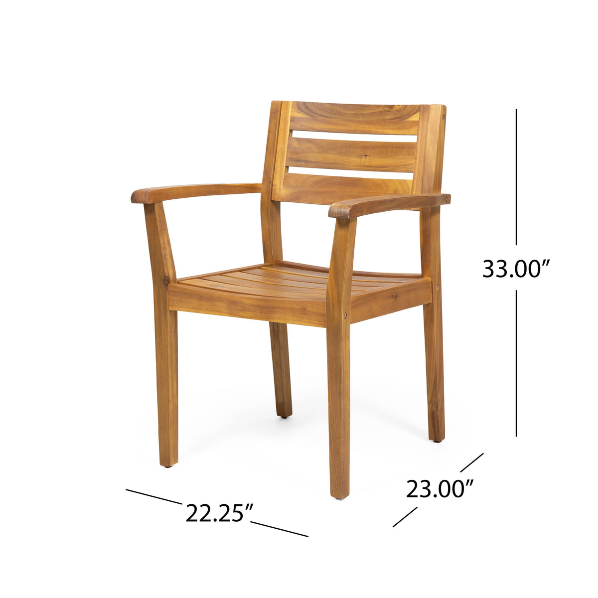 9-Piece Acacia Wood Outdoor Dining Set, photo 9 of 10