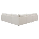 Greeley - 6 Piece Upholstered Modular Sectional Sofa - Ivory by HouseOfZazla