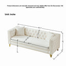 Deep Seat Sofa With Button Nailhead, Square Arm Couches by HouseOfZazla