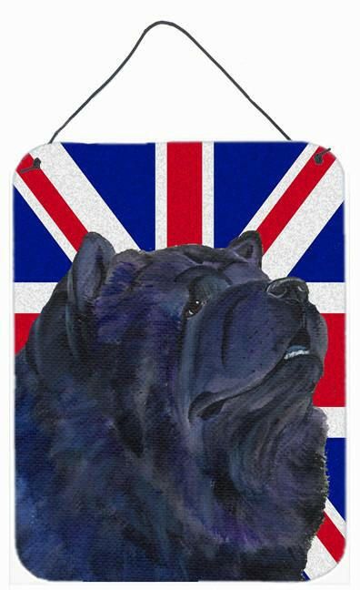 Chow Chow with English Union Jack British Flag Wall or Door Hanging Prints SS4943DS1216