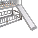 Low Bunk Bed With Slide, Fence And Ladder by HouseOfZazla