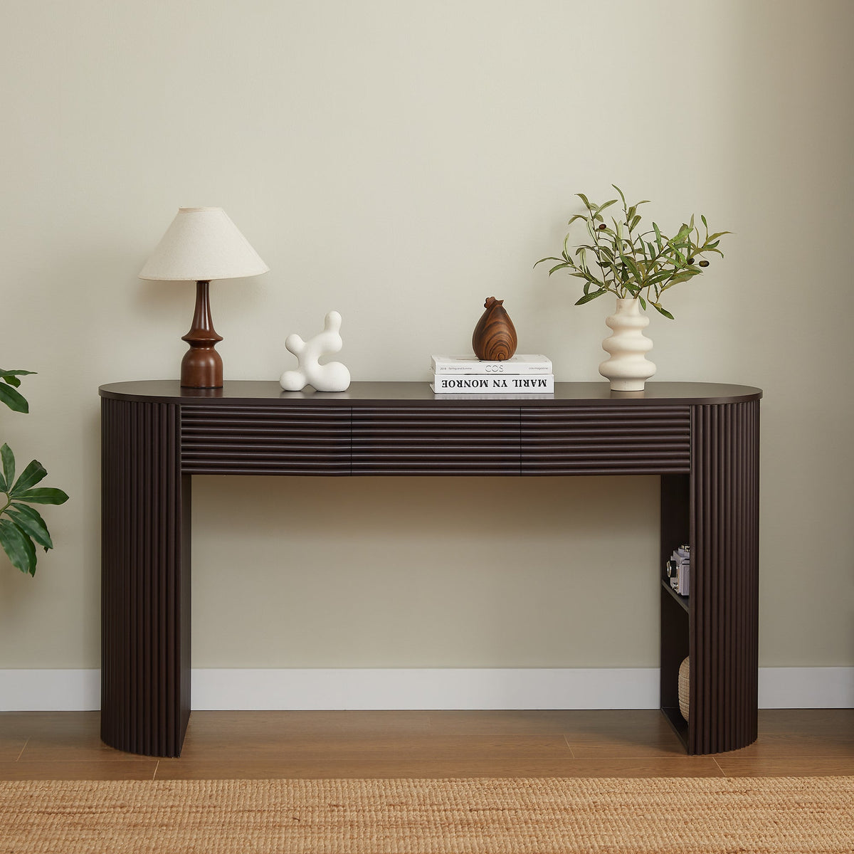Retro Console Table with Storage, 3 Drawers, photo 6 of 10