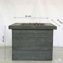 Fiber Reinforced Propane / Natural Gas, Fire Pit Table - Charcoal by HouseOfZazla