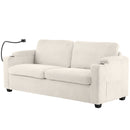 Sleeper Sofa Loveseat Sofa With Full Size Mattress, 2 USB Ports, 2 Cup Holders, 2 Side Pockets And Phone Holder by HouseOfZazla