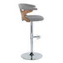 Gardenia - Contemporary Adjustable Barstool With Swivel / Rounded T Footrest (Set of 2) by HouseOfZazla