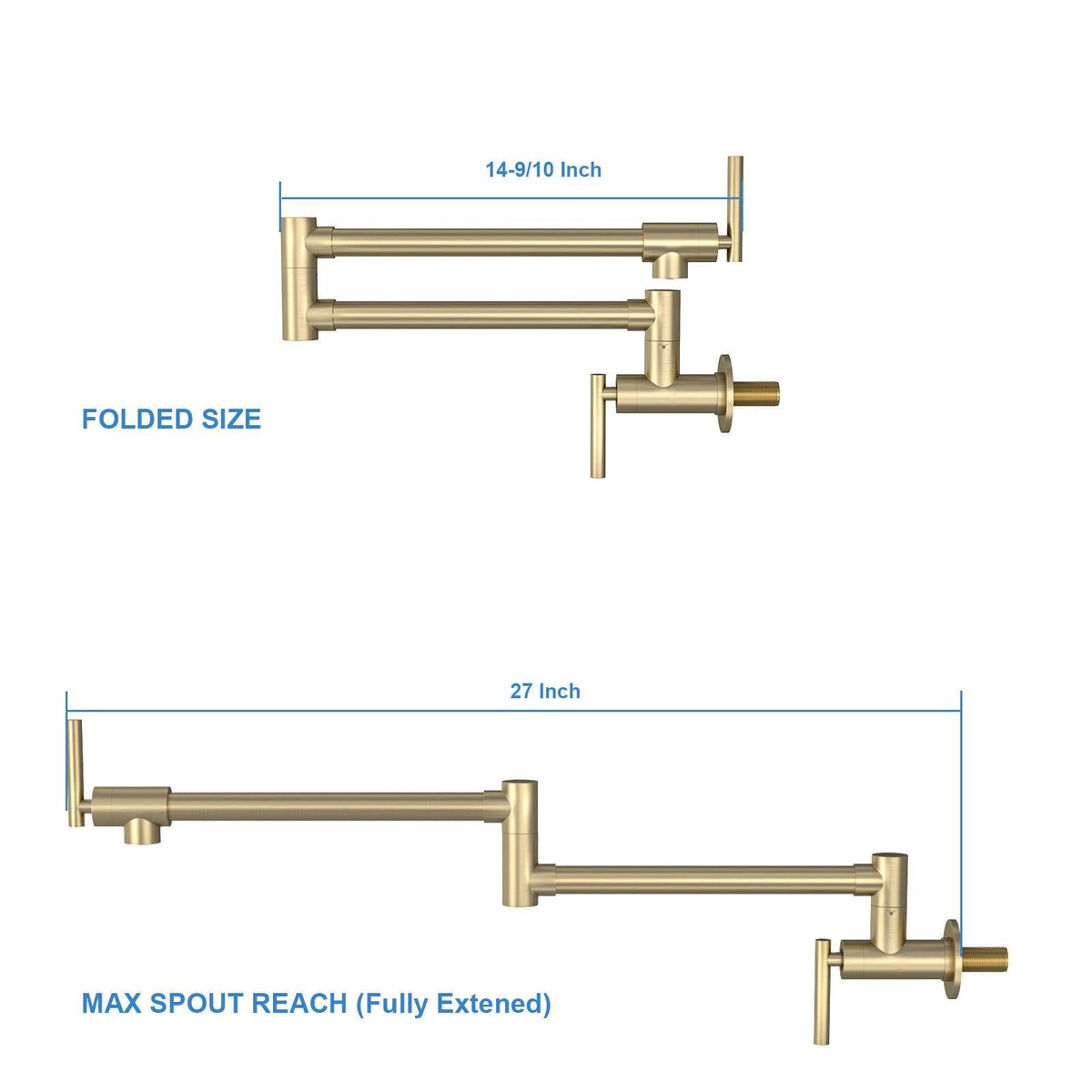 Modern Design Wall Mount Pot Filler Faucet Folding Stretchable, photo 4 of 13