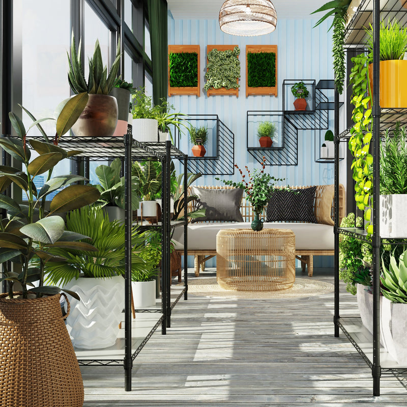 5 Tier Shelf Wire Shelving Unit - 5T-1636-B-LKJ, 72H