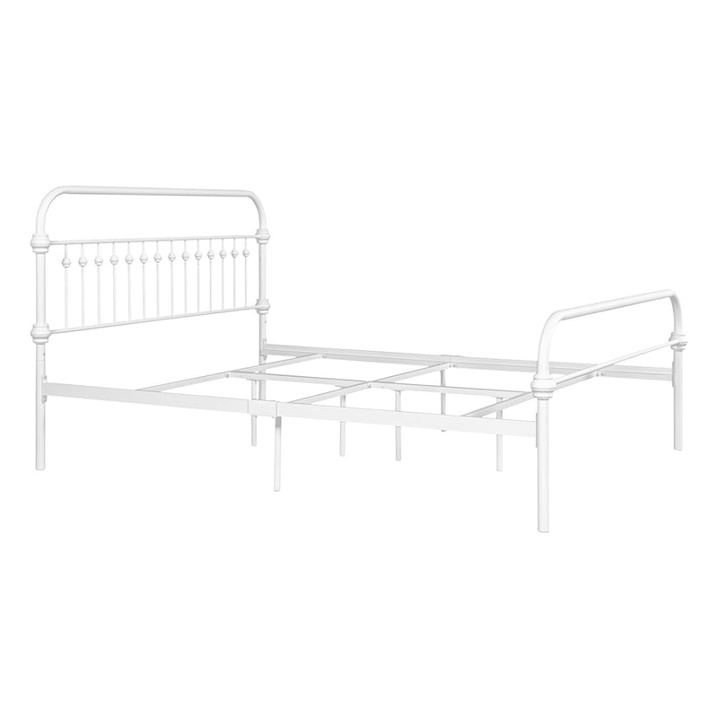 86.4" L X 59.6" W X 44" H Metal Bed Frame Queen Size Standerd Bed Frame - WHITE