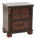 3 Piece Bedroom Set, Traditional Bed With 2 Nightstands by HouseOfZazla