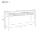 U Style 60" Painted Console Table with 3 Drawers