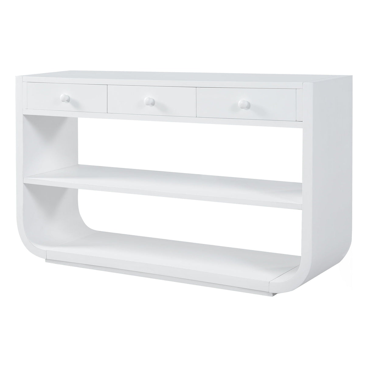 Console Table With 3 Soft Close Drawers & 2 Open Shelves, photo 2 of 40
