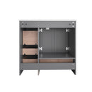 Shaker Free Standing Bathroom Vanity Cabinet & Sink, Soft Close Drawers, Soft Close Doors by HouseOfZazla
