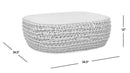 Willow - Oval Woven Patio Coffee Table, Wicker Frame