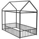 Metal Bed House Bed Frame With Fence by Unique Piece Furniture