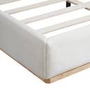 Elegant Upholstered Bed With Solid Wood Frame - Queen