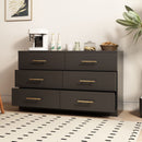 Large 6 Drawers Chest Of Drawer Dressers Table With Handle