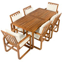 7 Pieces Patio Dining Set Outdoor Dining Table and Chairs