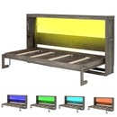 Murphy Bed With LED Light, Foldable Wall Bed Cabinet by HouseOfZazla