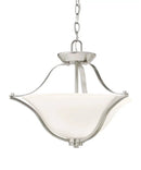 Langford 19"W 2-Light Brushed Nickel Pendant/Semi-Flush Mount Light by Kichler by LampsUSA