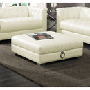 Cordelia - Square Ottoman - White by HouseOfZazla