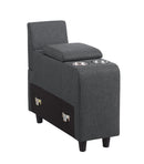 Hannah - Sectional Sofa With Ottoman - Dark Gray by HouseOfZazla