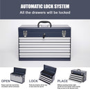 Heavy Duty Metal Tool Box, 21-inch with 4 Drawers by HouseOfZazla