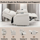 Chriki Beige Fabric Power Recliner with Lift, Heating, and Massage by HouseOfZazla