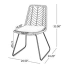 DEJA Chair 2PCS with 2 Cushions, Gray